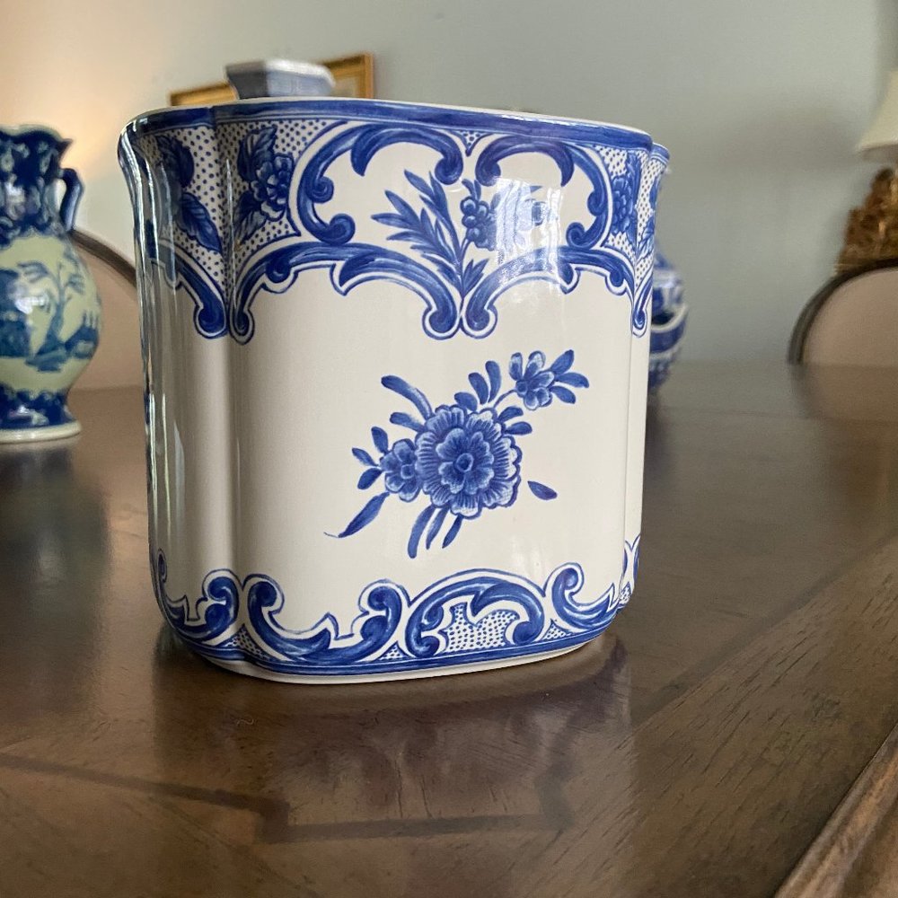 Tiffany & Co  Delft Porcelain Cachepot- Like New